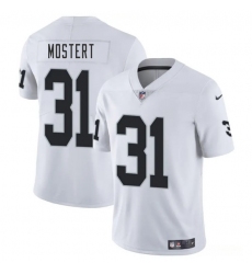 Men's Las Vegas Raiders #31 Raheem Mostert White 2025 Vapor Football Stitched Jersey