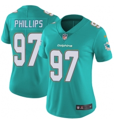 Women's Nike Miami Dolphins #97 Jordan Phillips Elite Aqua Green Team Color NFL Jersey