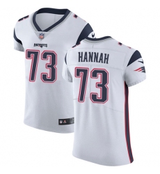 Men's Nike New England Patriots #73 John Hannah White Vapor Untouchable Elite Player NFL Jersey