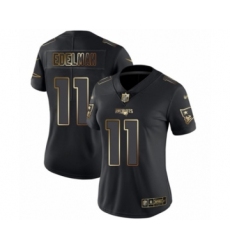 Women's New England Patriots #11 Julian Edelman Black Gold Vapor Untouchable Limited Football Jersey