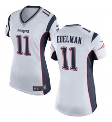 Women's Nike New England Patriots #11 Julian Edelman Game White NFL Jersey Women's Nike New England Patriots #11 Julian Edelman Game White NFL Jersey