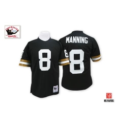 Mitchell And Ness New Orleans Saints #8 Archie Manning Black Authentic Throwback NFL Jersey