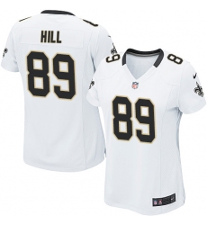 Women's Nike New Orleans Saints #89 Josh Hill Game White NFL Jersey