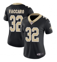 Women's Nike New Orleans Saints #32 Kenny Vaccaro Black Team Color Vapor Untouchable Limited Player NFL Jersey