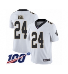 Men's New Orleans Saints #24 Vonn Bell White Vapor Untouchable Limited Player 100th Season Football Jersey