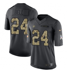 Men's Nike New Orleans Saints #24 Vonn Bell Limited Black 2016 Salute to Service NFL Jersey
