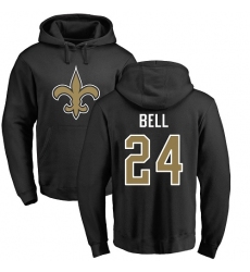 NFL Nike New Orleans Saints #24 Vonn Bell Black Name & Number Logo Pullover Hoodie