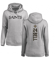 NFL Women's Nike New Orleans Saints #24 Vonn Bell Ash Backer Pullover Hoodie