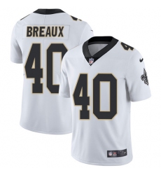 Men's Nike New Orleans Saints #40 Delvin Breaux White Vapor Untouchable Limited Player NFL Jersey