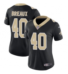 Women's Nike New Orleans Saints #40 Delvin Breaux Black Team Color Vapor Untouchable Limited Player NFL Jersey