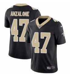 Men's Nike New Orleans Saints #47 Alex Anzalone Black Team Color Vapor Untouchable Limited Player NFL Jersey