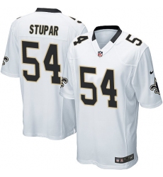 Men's Nike New Orleans Saints #54 Nate Stupar Game White NFL Jersey