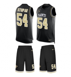 Men's Nike New Orleans Saints #54 Nate Stupar Limited Black Tank Top Suit NFL Jersey