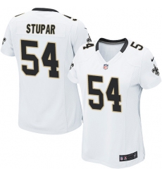 Women's Nike New Orleans Saints #54 Nate Stupar Game White NFL Jersey