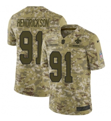 Youth Nike New Orleans Saints #91 Trey Hendrickson Limited Camo 2018 Salute to Service NFL Jersey