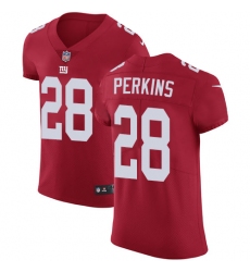 Men's Nike New York Giants #28 Paul Perkins Red Alternate Vapor Untouchable Elite Player NFL Jersey