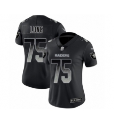 Women's Oakland Raiders #75 Howie Long Black Smoke Fashion Limited Football Jersey