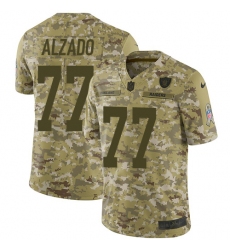 Men's Nike Oakland Raiders #77 Lyle Alzado Limited Camo 2018 Salute to Service NFL Jersey