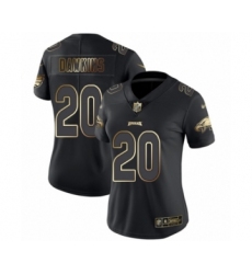 Women's Philadelphia Eagles #20 Brian Dawkins Black Gold Vapor Untouchable Limited Player Football Jersey