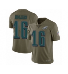 Men's Philadelphia Eagles #16 Mack Hollins Limited Olive 2017 Salute to Service Football Jersey