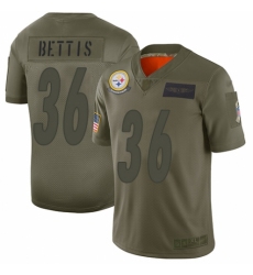 Men's Pittsburgh Steelers #36 Jerome Bettis Limited Camo 2019 Salute to Service Football Jersey