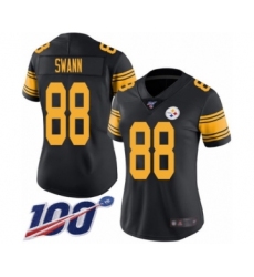 Women's Pittsburgh Steelers #88 Lynn Swann Limited Black Rush Vapor Untouchable 100th Season Football Jersey