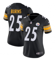 Women's Nike Pittsburgh Steelers #25 Artie Burns Black Team Color Vapor Untouchable Limited Player NFL Jersey