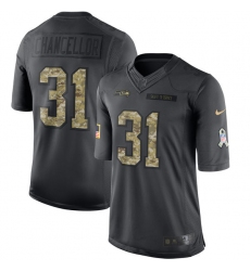 Youth Nike Seattle Seahawks #31 Kam Chancellor Limited Black 2016 Salute to Service NFL Jersey