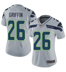 Women's Nike Seattle Seahawks #26 Shaquill Griffin Grey Alternate Vapor Untouchable Limited Player NFL Jersey