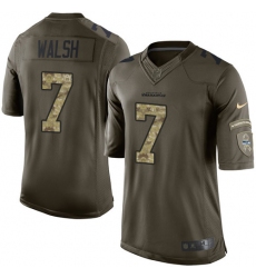 Men's Nike Seattle Seahawks #7 Blair Walsh Elite Green Salute to Service NFL Jersey