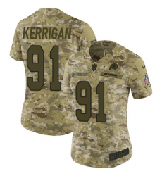 Women's Nike Washington Redskins #91 Ryan Kerrigan Limited Camo 2018 Salute to Service NFL Jersey
