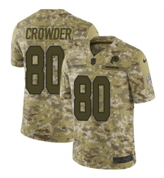 Men's Nike Washington Redskins #80 Jamison Crowder Burgundy Limited Camo 2018 Salute to Service NFL Jersey