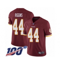 Men's Washington Redskins #44 John Riggins Burgundy Red Team Color Vapor Untouchable Limited Player 100th Season Football Jersey