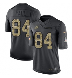 Men's Nike Washington Redskins #84 Niles Paul Limited Black 2016 Salute to Service NFL Jersey