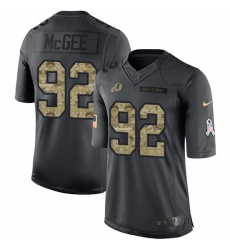 Men's Nike Washington Redskins #92 Stacy McGee Limited Black 2016 Salute to Service NFL Jersey