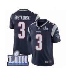 Youth Nike New England Patriots #3 Stephen Gostkowski Navy Blue Team Color Vapor Untouchable Limited Player Super Bowl LIII Bound NFL Jersey