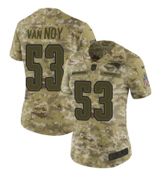 Women's Nike New England Patriots #53 Kyle Van Noy Limited Camo 2018 Salute to Service NFL Jersey