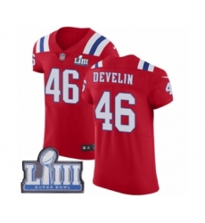 Men's Nike New England Patriots #46 James Develin Red Alternate Vapor Untouchable Elite Player Super Bowl LIII Bound NFL Jersey