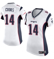 Women's Nike New England Patriots #14 Brandin Cooks Game White NFL Jersey