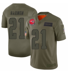 Women's New England Patriots #21 Duron Harmon Limited Camo 2019 Salute to Service Football Jersey