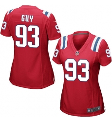 Women's Nike New England Patriots #93 Lawrence Guy Game Red Alternate NFL Jersey