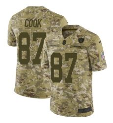 Men's Nike Oakland Raiders #87 Jared Cook Limited Camo 2018 Salute to Service NFL Jersey