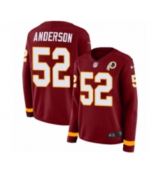 Women's Nike Washington Redskins #52 Ryan Anderson Limited Burgundy Therma Long Sleeve NFL Jersey
