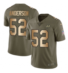 Youth Nike Washington Redskins #52 Ryan Anderson Limited Olive/Gold 2017 Salute to Service NFL Jersey