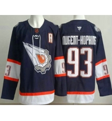 Men's Edmonton Oilers #93 Ryan Nugent Hopkins Navy Alternate Authentic Jersey