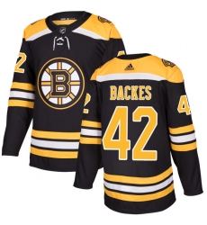 Men's Adidas Boston Bruins #42 David Backes Premier Black Home NHL Jersey