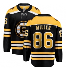 Men's Boston Bruins #86 Kevan Miller Authentic Black Home Fanatics Branded Breakaway NHL Jersey