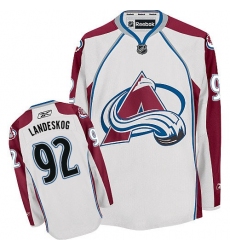 Men's Reebok Colorado Avalanche #92 Gabriel Landeskog Authentic White Away NHL Jersey
