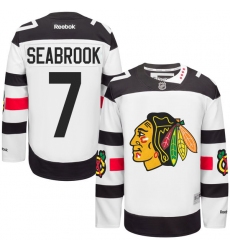 Men's Reebok Chicago Blackhawks #7 Brent Seabrook Premier White 2016 Stadium Series NHL Jersey