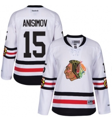 Women's Reebok Chicago Blackhawks #15 Artem Anisimov Premier White 2017 Winter Classic NHL Jersey